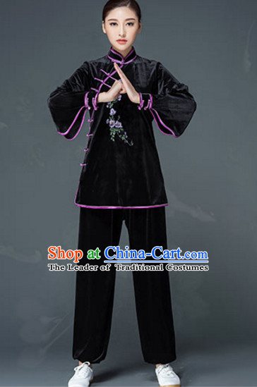 Chinese Asian Mandarin Kung Fu Martial Arts Practice and Competition Costume Wing Chun Apparel Taiji Tai Chi Uniform for Adults Children Men Women Boys Girls