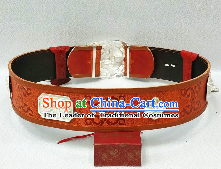 Traditional Chinese Mongolian Feather Belt