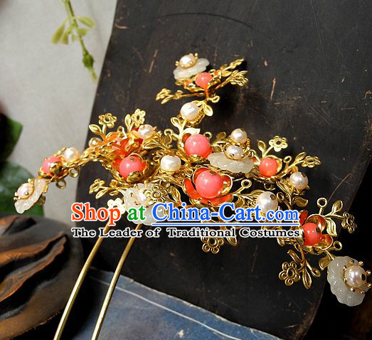 Ancient Chinese Empress Princess Queen Hair Style Accessories Hair Sticks Clips Hair Pin Hair Pieces Combs Ancient Chinese Chopsticks Asian Wedding Bridal Hair Ornaments