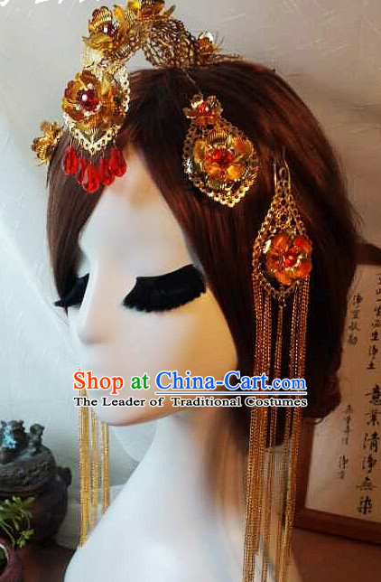 Ancient Chinese Empress Princess Queen Hair Style Accessories Hair Sticks Clips Hair Pin Hair Pieces Combs Ancient Chinese Chopsticks Asian Wedding Bridal Hair Ornaments Crown