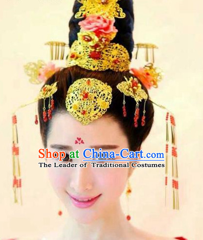 Ancient Chinese Empress Princess Queen Hair Style Accessories Hair Sticks Clips Hair Pin Hair Pieces Combs Ancient Chinese Chopsticks Asian Wedding Bridal Hair Ornaments Crown