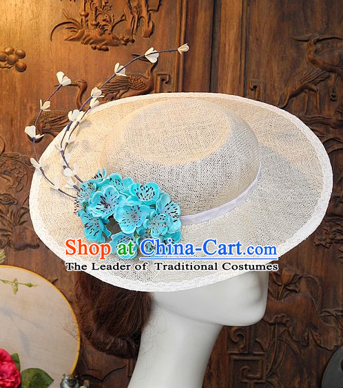 Top Handmade Flower Decoration Hat Dress Hat for Ladies