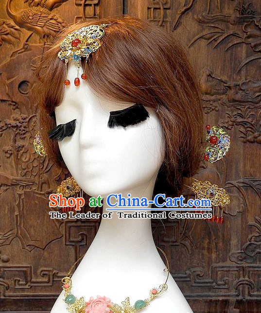 Ancient Chinese Empress Princess Queen Hair Style Accessories Hair Sticks Clips Hair Pin Hair Pieces Combs Ancient Chinese Chopsticks Asian Wedding Bridal Hair Ornaments Crown