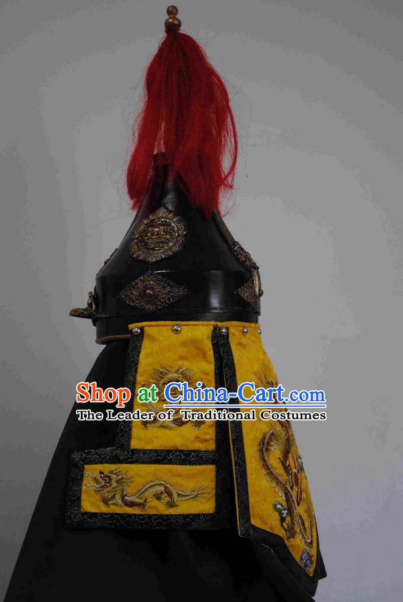 Ancient Chinese Emperor Fighter Helmet Hat for Men