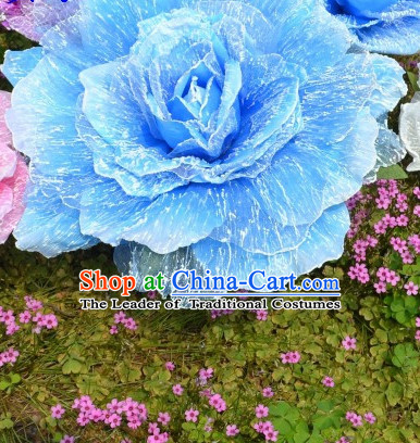 0.75 Meter Big Blue Flower Dance Props Props for Dance Dancing Props for Sale for Kids Dance Stage Props Dance Cane Props Umbrella Children Adults