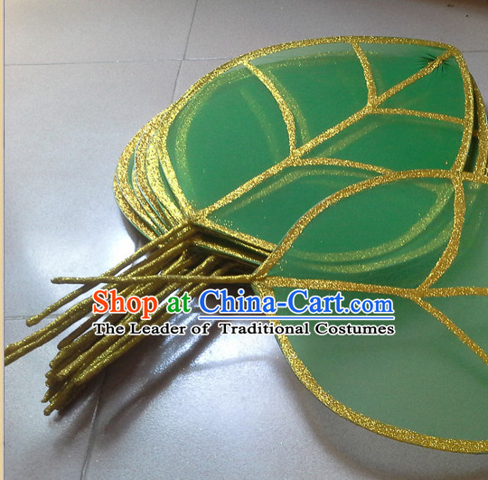 Big Beautiful Handmade Green Leaf Stage Performance Dance Props Dancing Prop Decorations