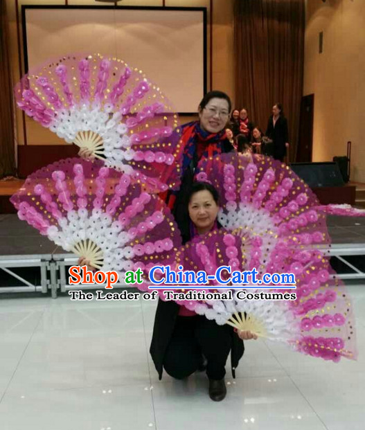 Traditional Korean Dance Feather Peony Fan