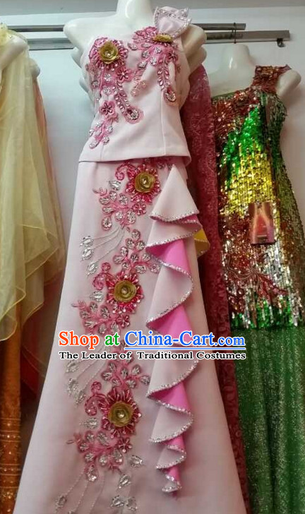 Top Traditional National Thai Garment Dress Thai Traditional Dress Dresses Wedding Dress Complete Set for Women Girls Adults Youth Kids