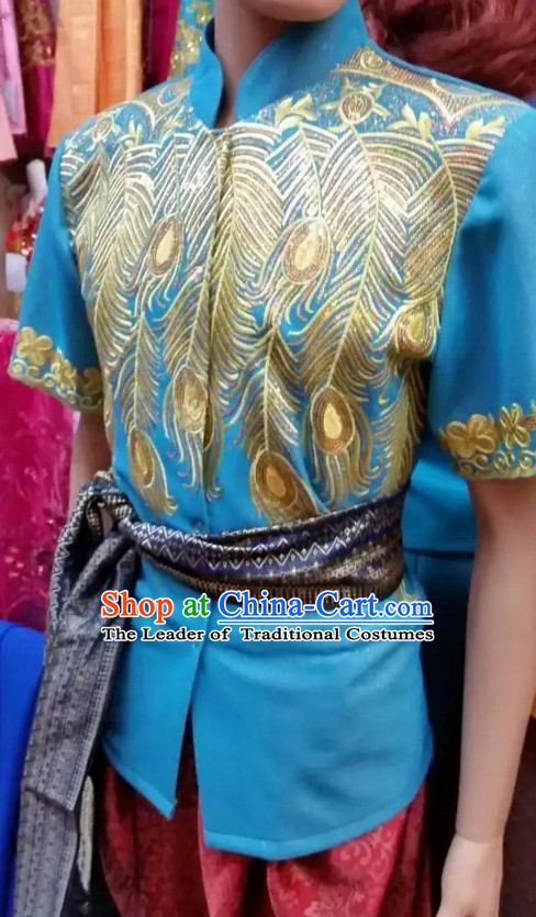 Top Traditional National Thai Garment Dress Thai Traditional Dress Dresses Wedding Dress Complete Set for Men Boys Youth Kids Adults