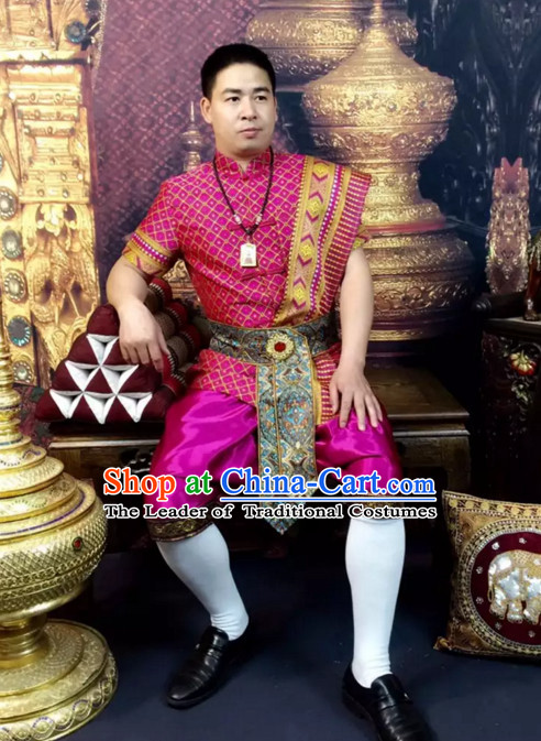 Top Traditional National Thai Costumes Garment Dress Thai Traditional Dress Dresses Wedding Dress Complete Set for Men Boys Youth Kids Adults