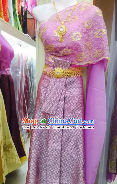 Top Traditional National Thai Garment Dress Thai Traditional Dress Dresses Wedding Dress Complete Set for Women Girls Youth Kids Adults