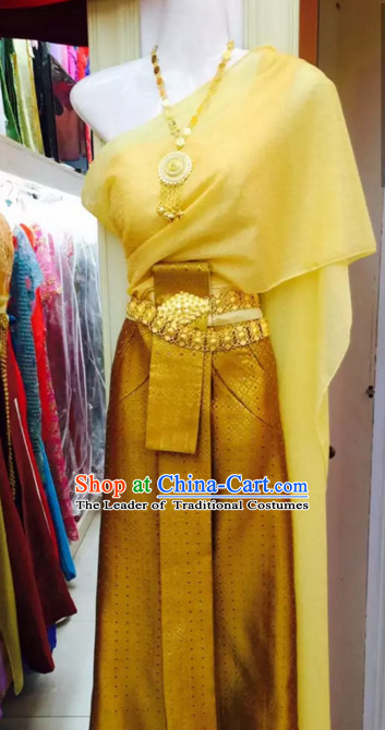 Top Traditional National Thai Garment Dress Thai Traditional Dress Dresses Wedding Dress Complete Set for Women Girls Youth Kids Adults