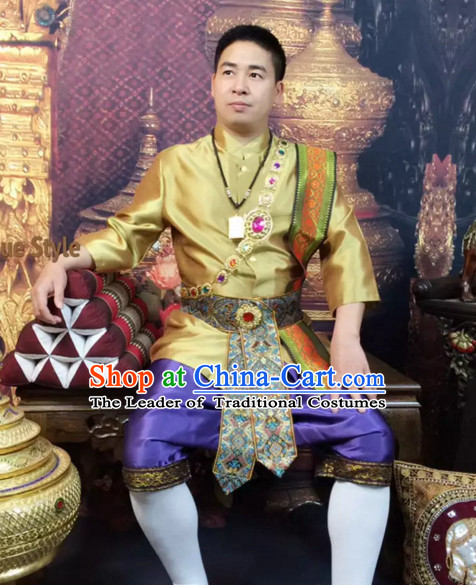 Top Traditional National Thai Garment Dress Thai Traditional Dress Dresses Wedding Dress Complete Set for Men Boys Youth Kids Adults