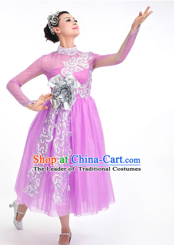 Traditional Chinese Dance Costumes Custom Dance Costume Folk Dance Chinese Dress Cultural Dances and Headdress Complete Set