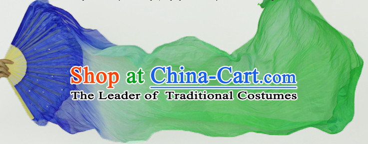 Pure Silk Color Transition Changing Competition Chinese Dance Fan Cultural Fans