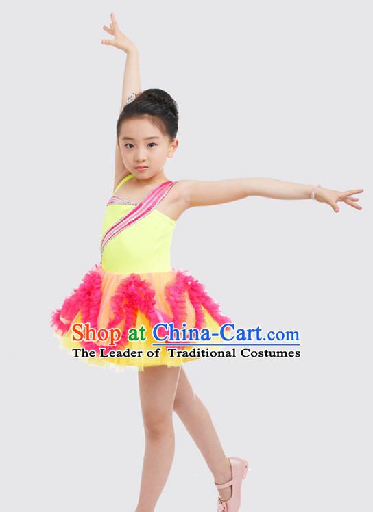 Chinese Competition Modern Dance Costumes Kids Dance Costumes Folk Dances Ethnic Dance Fan Dance Dancing Dancewear for Children