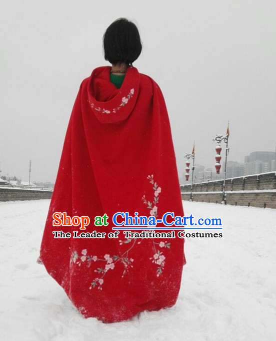 Ancient Chinese Embroidered Mantle Cape Hanfu Dress China Traditional Clothing Asian Long Dresses China Clothes Fashion Oriental Outfits for Women