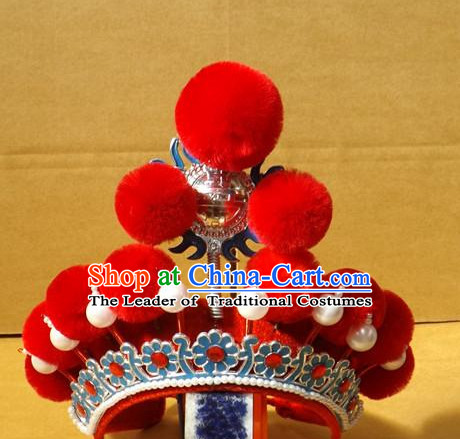 Traditional Chinese Opera Hat Hair Jewelry Hairpieces