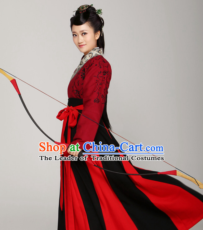 Asian Chinese Han Dynasty Hanfu Dress Costume Clothing Oriental Dress Chinese Robes Kimono for Women Gilrls Adults Children