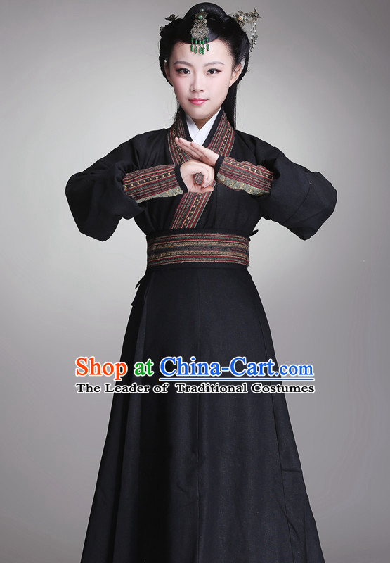 Asian Chinese Han Dynasty Hanfu Dress Costume Clothing Oriental Dress Chinese Robes Kimono for Women Gilrls Adults Children