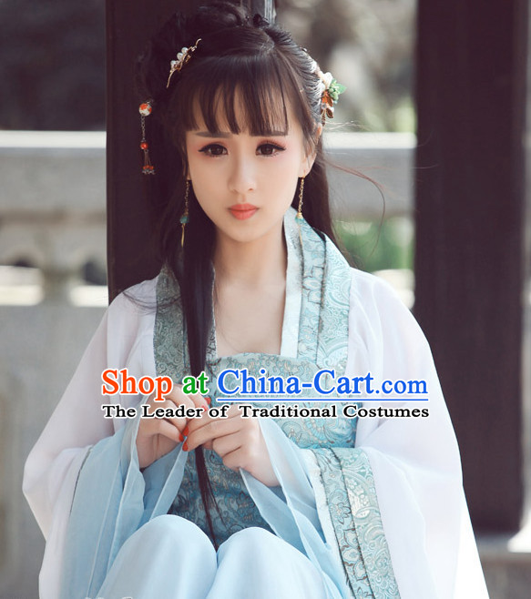 Asian Chinese Han Dynasty Hanfu Dress Costume Clothing Oriental Dress Chinese Robes Kimono for Women Gilrls Adults Children