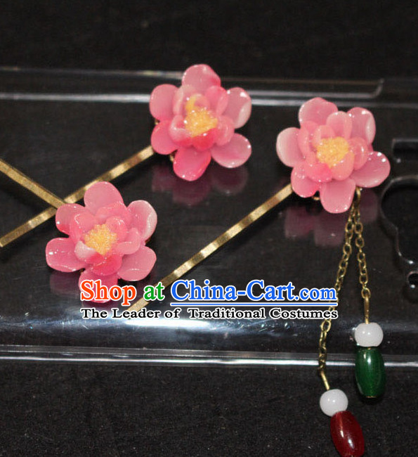 Chinese Ancient Flower Headdress Hairpin Headwear Jewelry for Women Girls