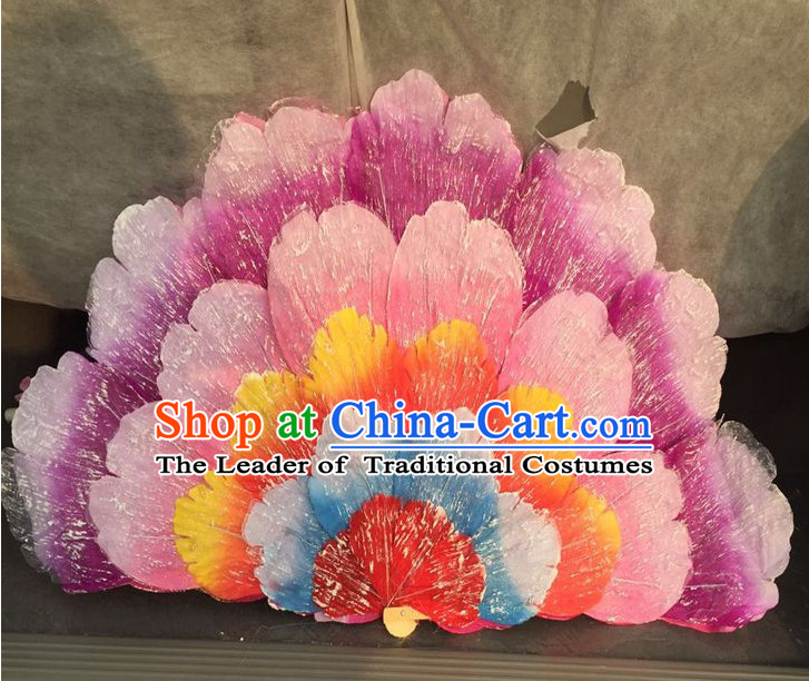 Traditional Chinese Handmade Flower Dance Dancing Fan