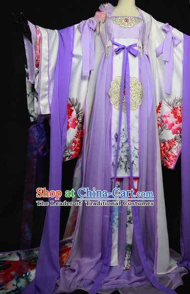 Gorgeous Chinese Fairy Princess Empress Queen Cosplay Costumes Ancient Chinese Clothing Complete Set for Women