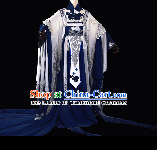 Gorgeous Chinese Fairy Princess Empress Queen Cosplay Costumes Ancient Chinese Clothing Complete Set for Women