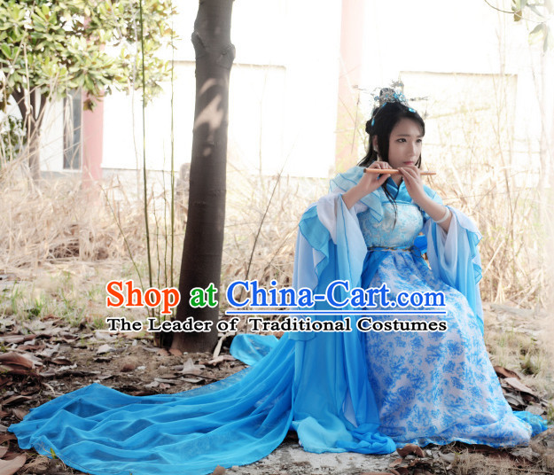 Chinese Traditional Fairy Princess Costumes Complete Set for Girls Women