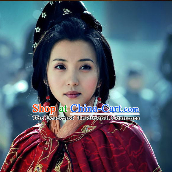 Three Kingdoms Beauty Diao Chan Hairstyles Black Wigs for Women or Girls