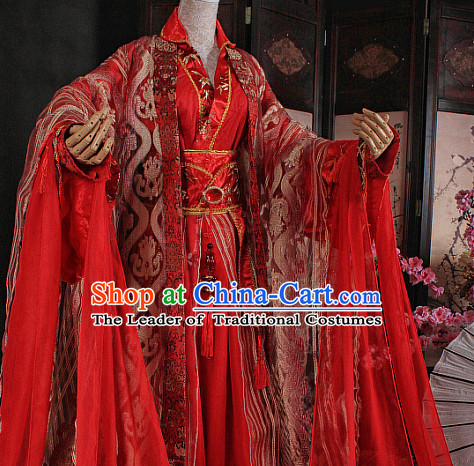 Gorgeous Chinese Emperor Prince Costumes Ancient Chinese Clothing Complete Set for Men