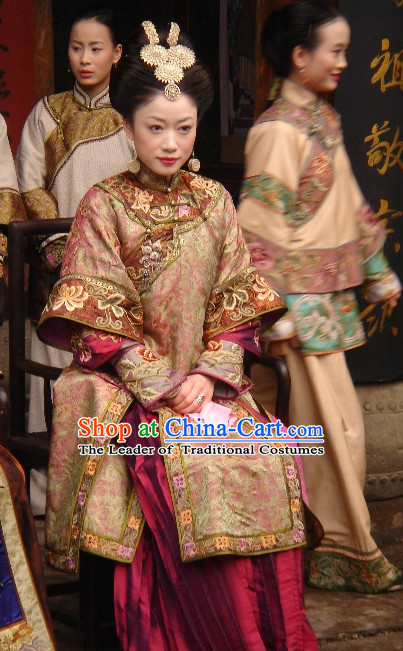 Chinese Empress Style Hanfu Dress Authentic Clothes Culture Costume Han Dresses Traditional National Dress Clothing and Headdress Complete Set for Women