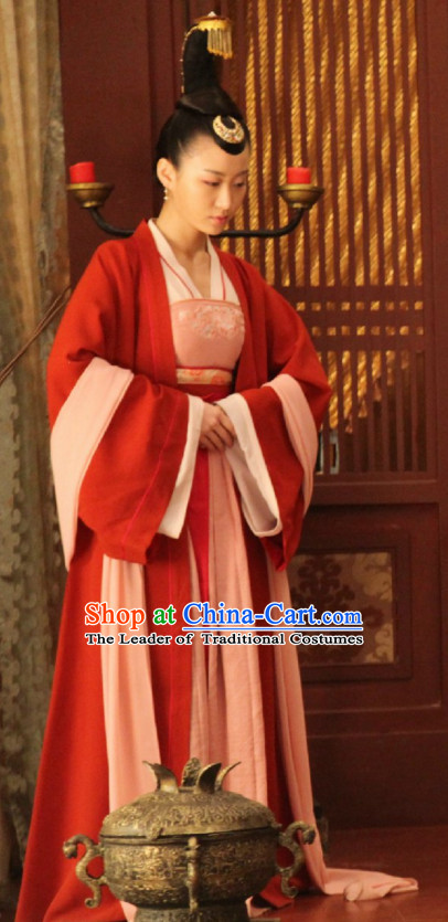 Ancient Chinese Style Palace Maid Costume Dress Authentic Clothes Culture Han Dresses Traditional National Dress Clothing and Headdress Complete Set