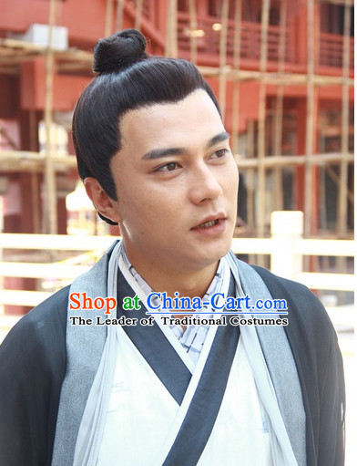 Chinese Traditional Style Black Wigs for Men