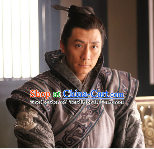 Ancient Chinese Traditional Style Black Full Wigs for Men