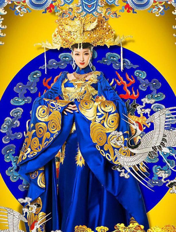 Asian Chinese Fashion Custom Tailored Custom Make Made to Order Chinese Style Fantasy Custom Made Professional Stage Performance Costumes and Hair Decoration Headwear Complete Set