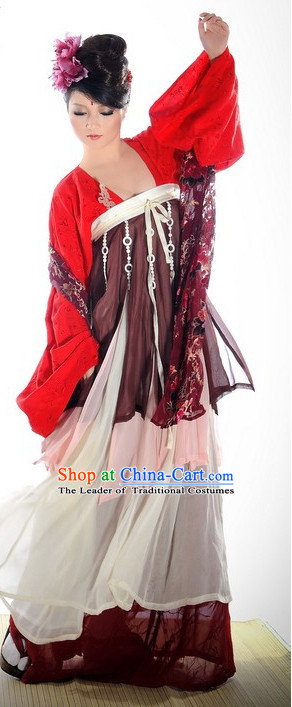 Ancient Chinese Tang Dynasty Clothing Complete Set for Women