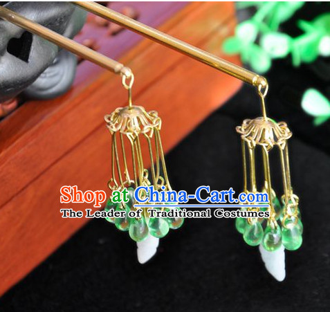 Chinese Traditional Ancient Imperial Hair Sticks Hair Ornaments Chopsticks Gold Hair Pins Hairsticks Oriental Asian Head Jewellery Hair Clips Hair pIeces Hair Style