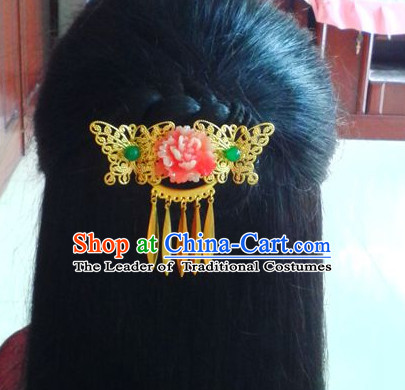 Chinese Traditional Ancient Imperial Hair Sticks Hair Ornaments Chopsticks Gold Hair Pins Hairsticks Oriental Asian Head Jewellery Hair Clips Hair pIeces Hair Style