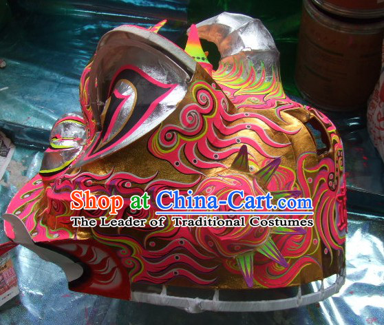 Top Chinese Classic 100_ Natural Long Futsan Style Lion Dance Costumes Complete Set