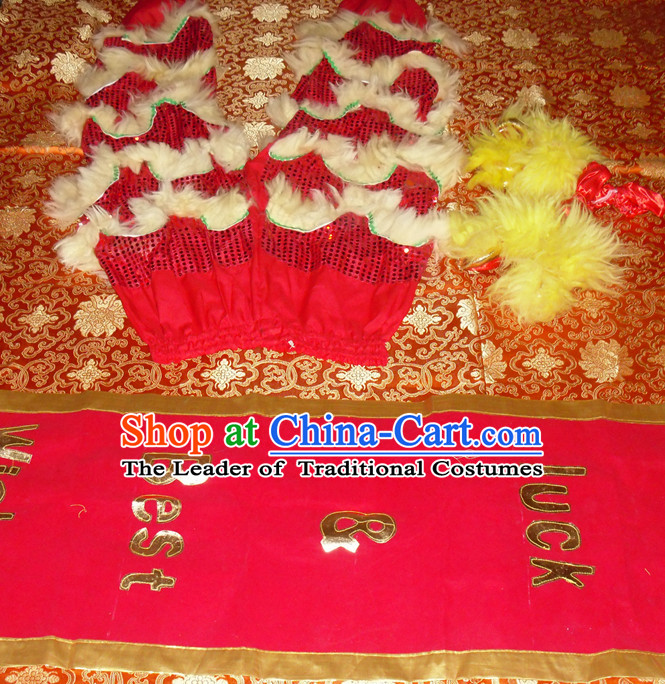 Top Asian Chinese Lion Dance Troupe Performance Suppliers 2 Pairs of Pants and Claws