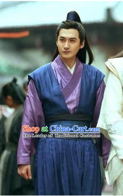 Ancient Chinese Young Men Male Hanfu Dresses Garment Complete Set