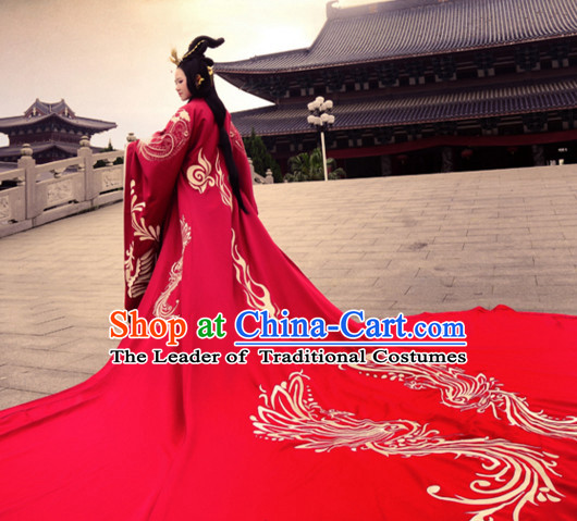 Ancient Chinese Clothing Dress Garment and Hair Accessories Complete Set for Women