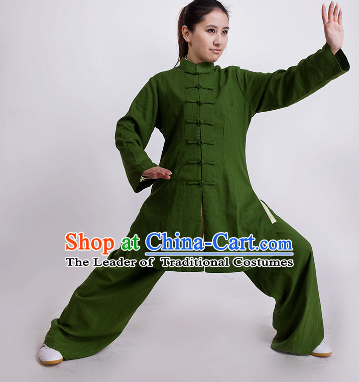 Long Chinese Traditional Mandarin Martial Arts Tai Chi Kung Fu Gong Fu Competition Championship Jacket Suits Uniforms for Men Women Children