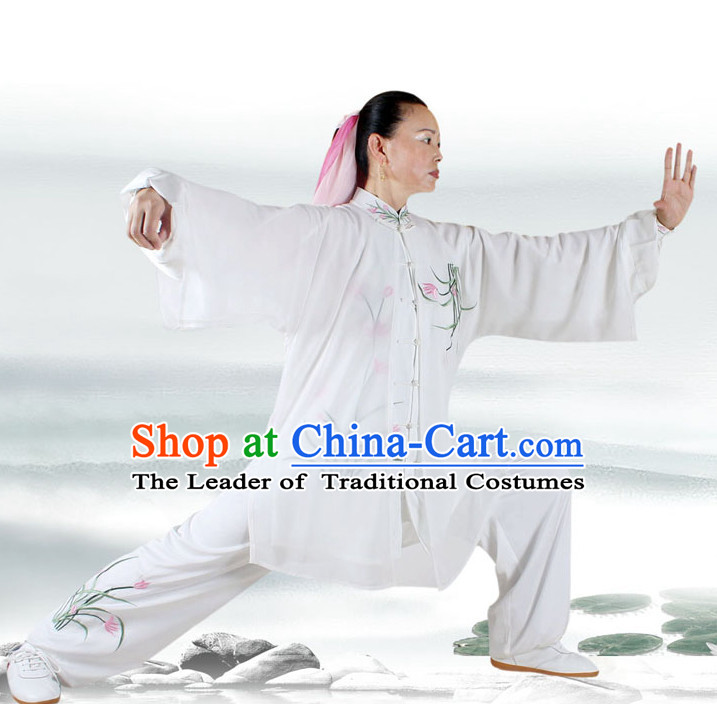 Top Tai Chi Pants Tai Chi Suit Apparel Suits Attire Robe Kung Fu Costume Chinese Kungfu Jacket Wear Dress Uniform Clothing Taijiquan Shaolin Chi Gong Taichi Suits