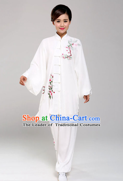 Top Tai Chi Uniforms Pants Tai Chi Suit Apparel Suits Attire Robe Kung Fu Costume Chinese Kungfu Jacket Wear Dress Uniform Clothing Taijiquan Shaolin Chi Gong Taichi Suits for Men Women Kids