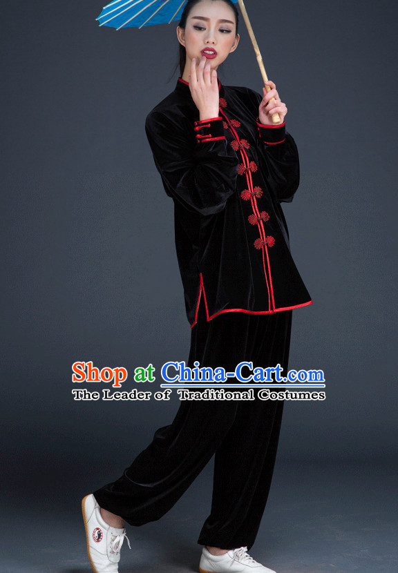 Top Tai Chi Uniforms Pants Tai Chi Suit Apparel Suits Attire Robe Kung Fu Costume Chinese Kungfu Jacket Wear Dress Uniform Clothing Taijiquan Shaolin Chi Gong Taichi Suits for Men Women Kids