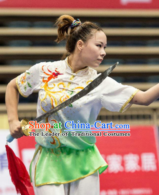 Top Kung Fu Competition Uniforms Pants Suit Taekwondo Apparel Karate Suits Attire Robe Championship Costume Chinese Kungfu Jacket Wear Dress Uniform Clothing Taijiquan Shaolin Chi Gong Taichi Suits for Men Women Kids