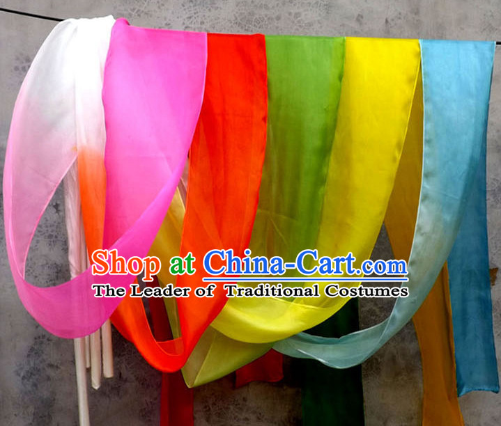 Top 3 Meters Pure Silk Color Changing Colr Change Dance Ribbon Dancing Ribbons